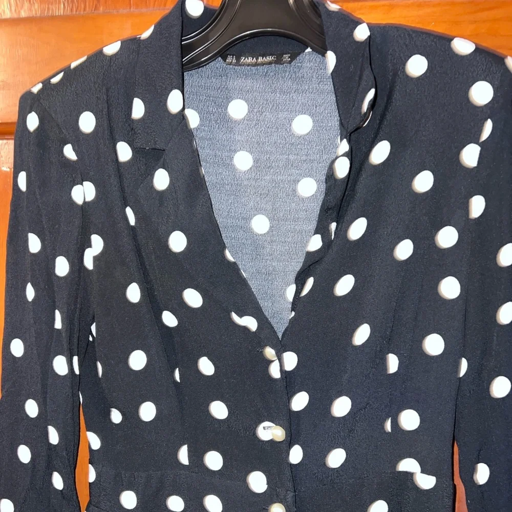 Zara TRF Polka Dot Playsuit Romper Small - Picture 2 of 4